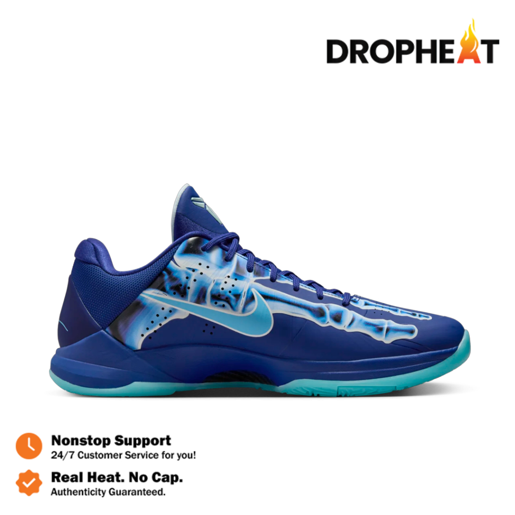 Sepatu Basket Nike Zoom Kobe 5 Protro Xray Skeleton Deep Royal Blue Sneakers Authentic - Image 2