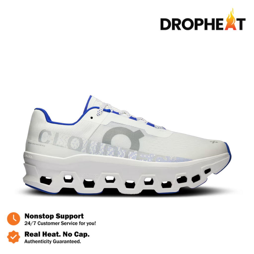 Sepatu Sneakers On Running Cloudmonster White Indigo Blue Authentic Sneakers - Image 2