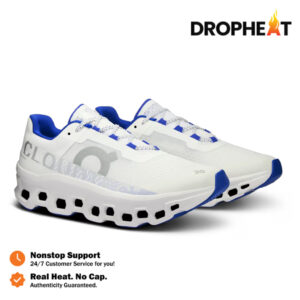 Sepatu Sneakers On Running Cloudmonster White Indigo Blue Authentic Sneakers