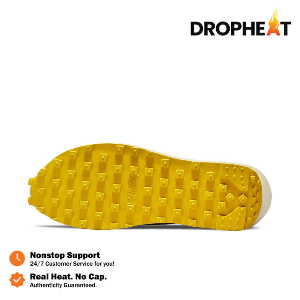 Sepatu Nike Sacai LD Waffle Undercover Bright Citron Yellow Sneakers Authentic - Image 3