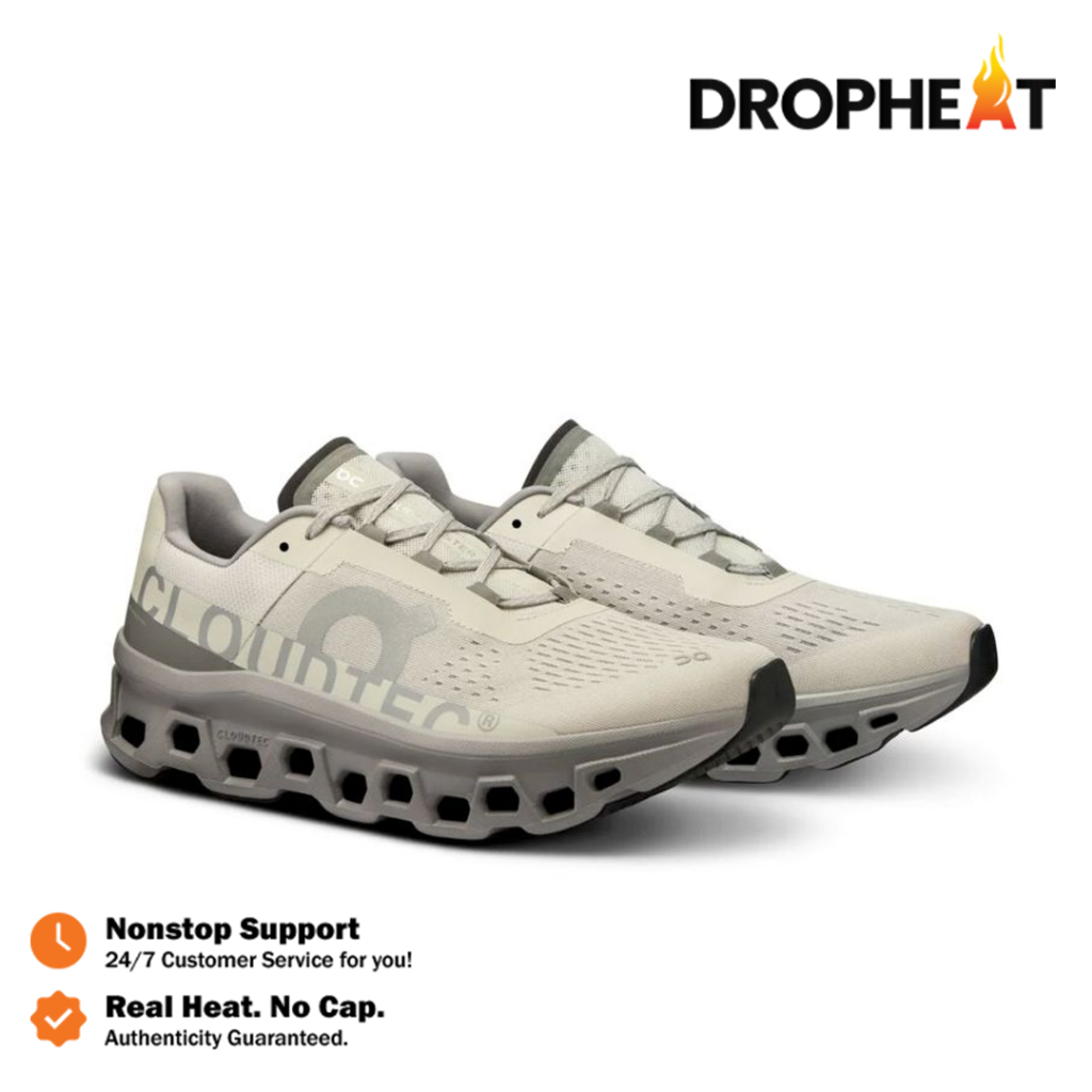 Sepatu On Running On Cloudmonster Ice Alloy Grey White Sneakers Authentic