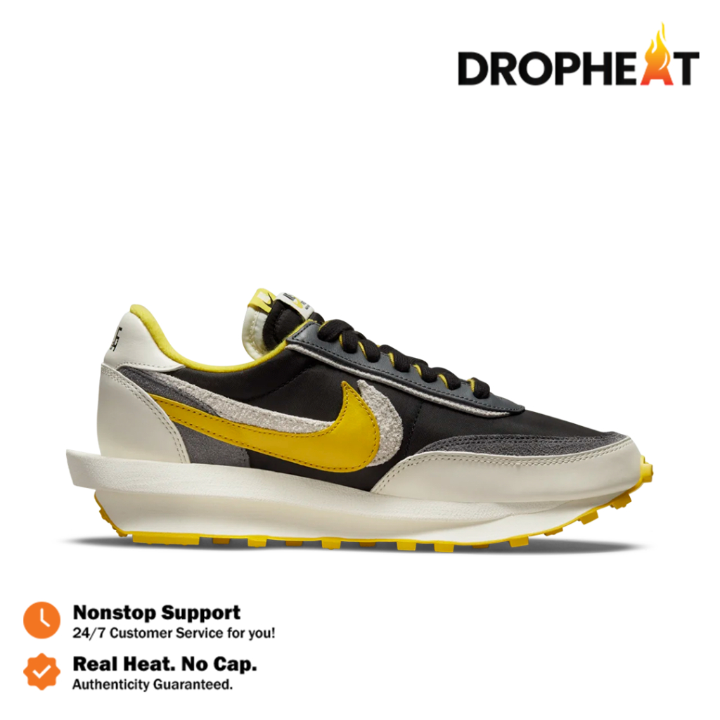 Sepatu Nike Sacai LD Waffle Undercover Bright Citron Yellow Sneakers Authentic - Image 2