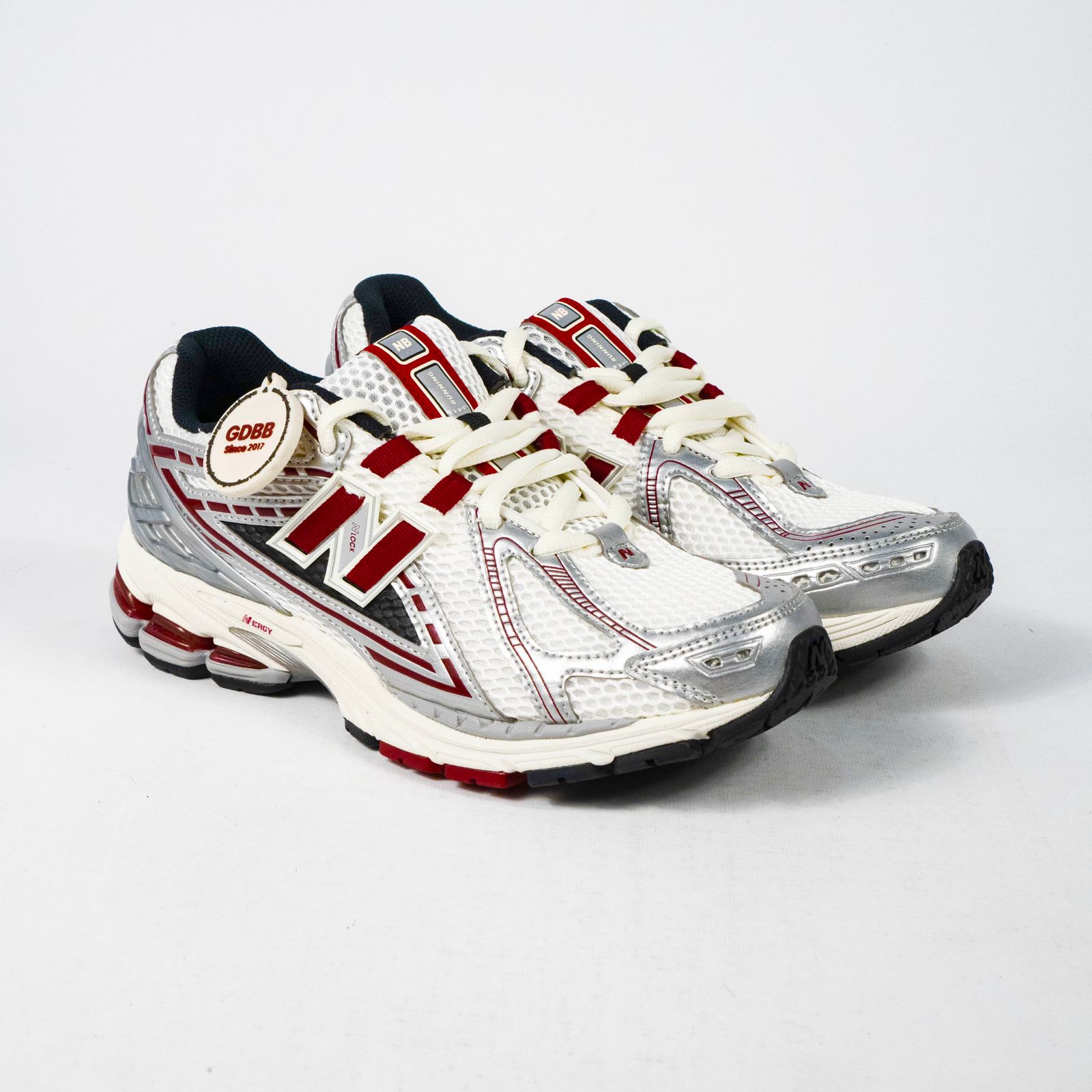 Sepatu New Balance NB 1906R Silver Classic Crimson Red Sneakers Authentic