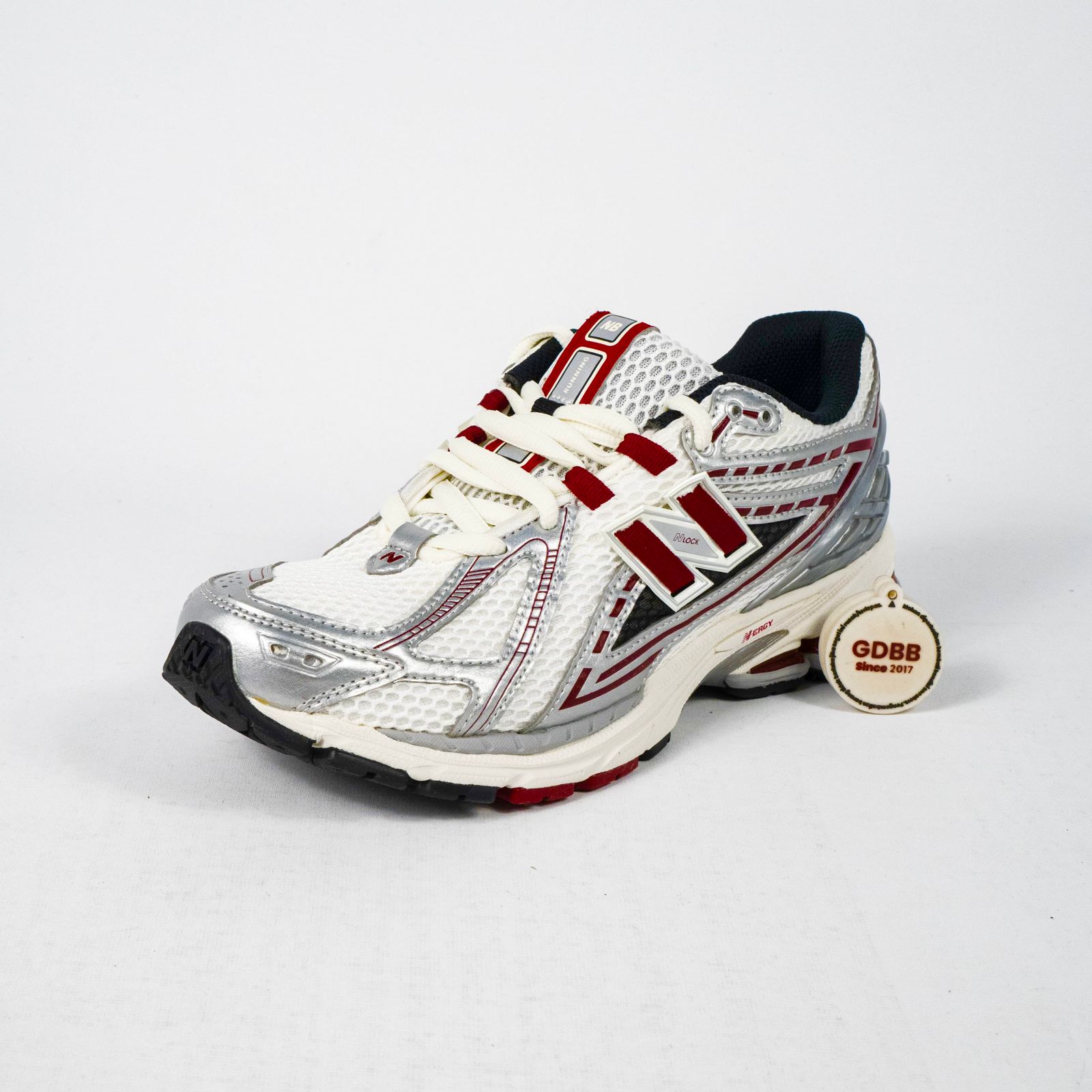 Sepatu New Balance NB 1906R Silver Classic Crimson Red Sneakers Authentic - Image 2