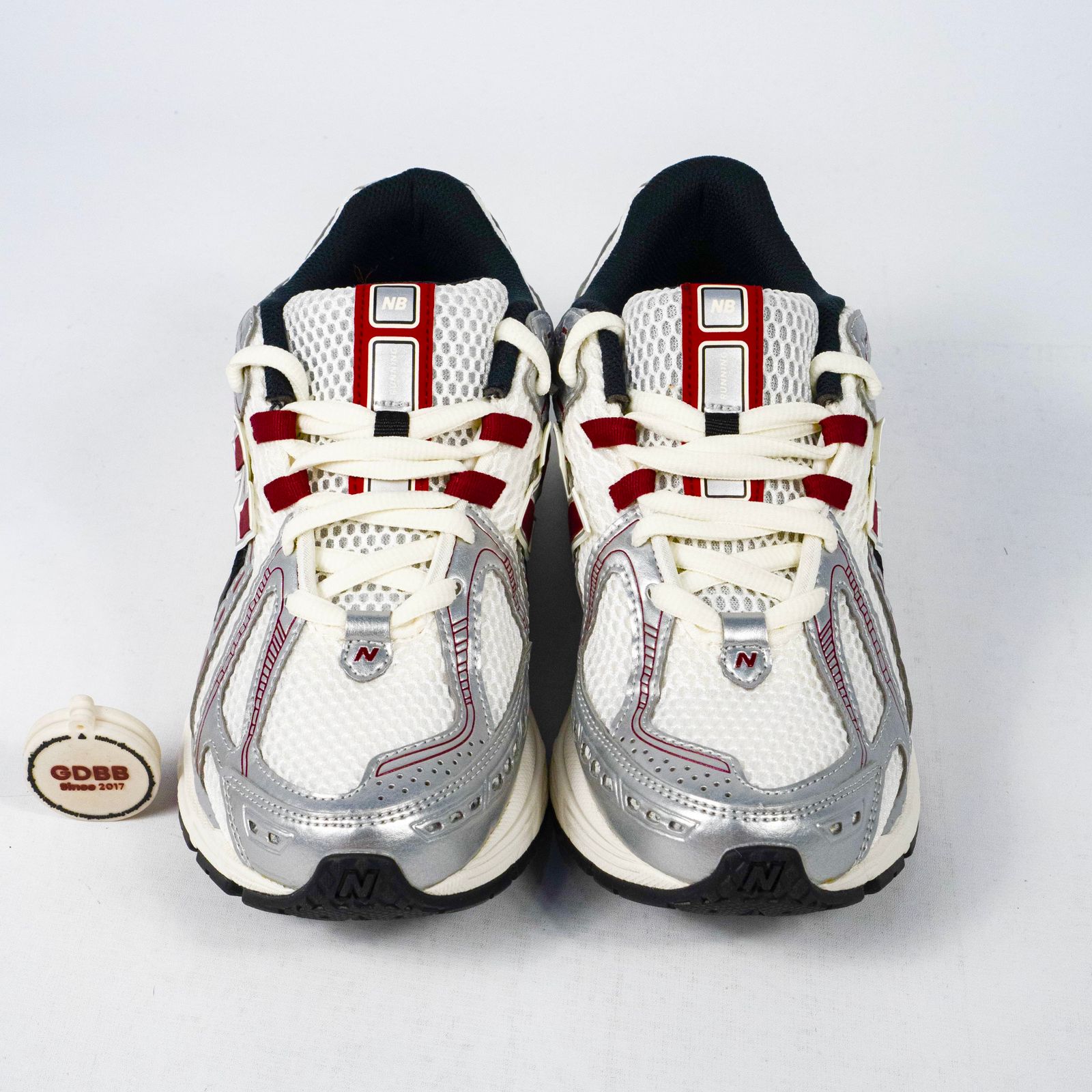 Sepatu New Balance NB 1906R Silver Classic Crimson Red Sneakers Authentic - Image 5