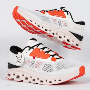 Sepatu On Running On Cloudstratus 3 Undyed White Sand Orange Sneakers Authentic