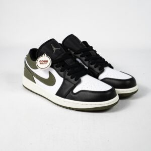 Sepatu Nike Air Jordan 1 Low Medium Olive Black Sneakers Authentic