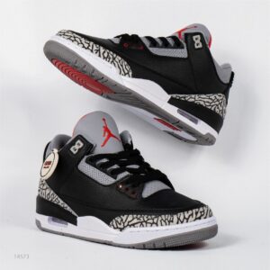 Sepatu Nike Air Jordan 3 Retro Black Cement 2018 Black Sneakers Authentic