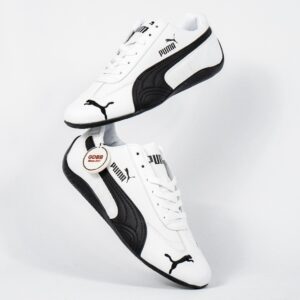 Sepatu Puma Speedcat OG Leather White Black Sneakers Authentic