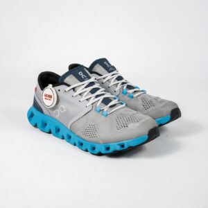 Sepatu On Running On Cloud X2 Alloy Grey Niagara Blue Sneakers Authentic
