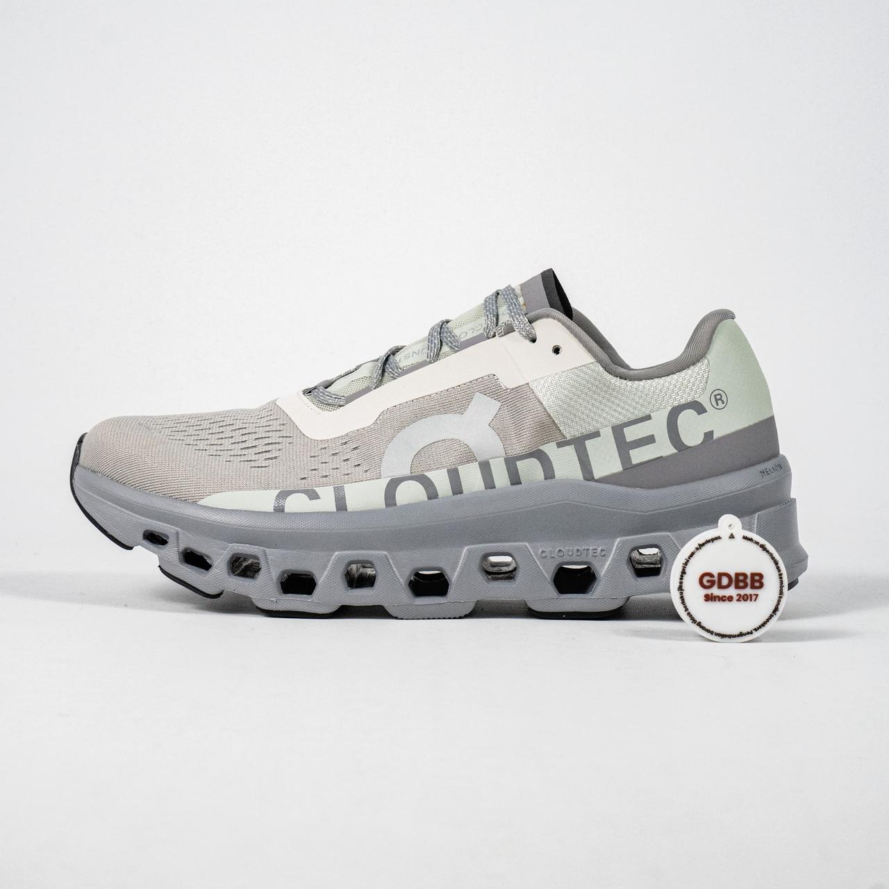 Sepatu On Running On Cloudmonster Ice Alloy Grey White Sneakers Authentic - Image 3