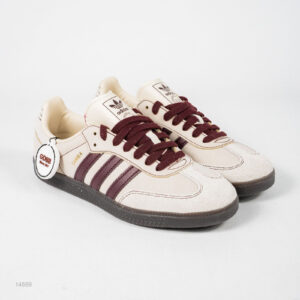 Sepatu Adidas Samba OG Wonder White Maroon Putty Grey Sneakers Authentic