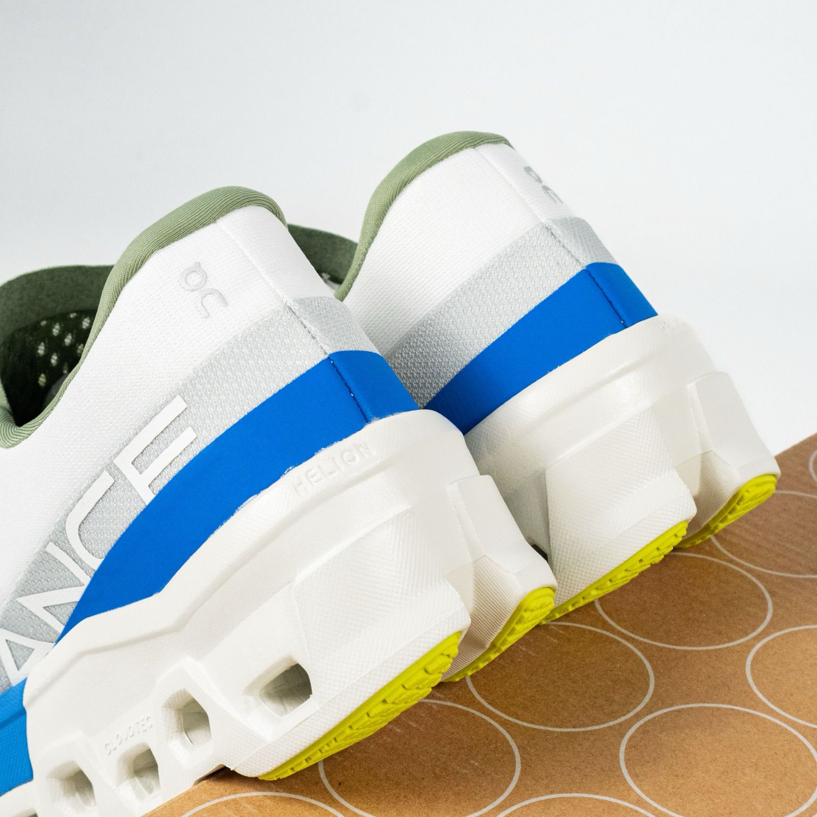 Sepatu On Running On Cloudmonster 2 Distance White Lapis Sneakers Authentic - Image 4