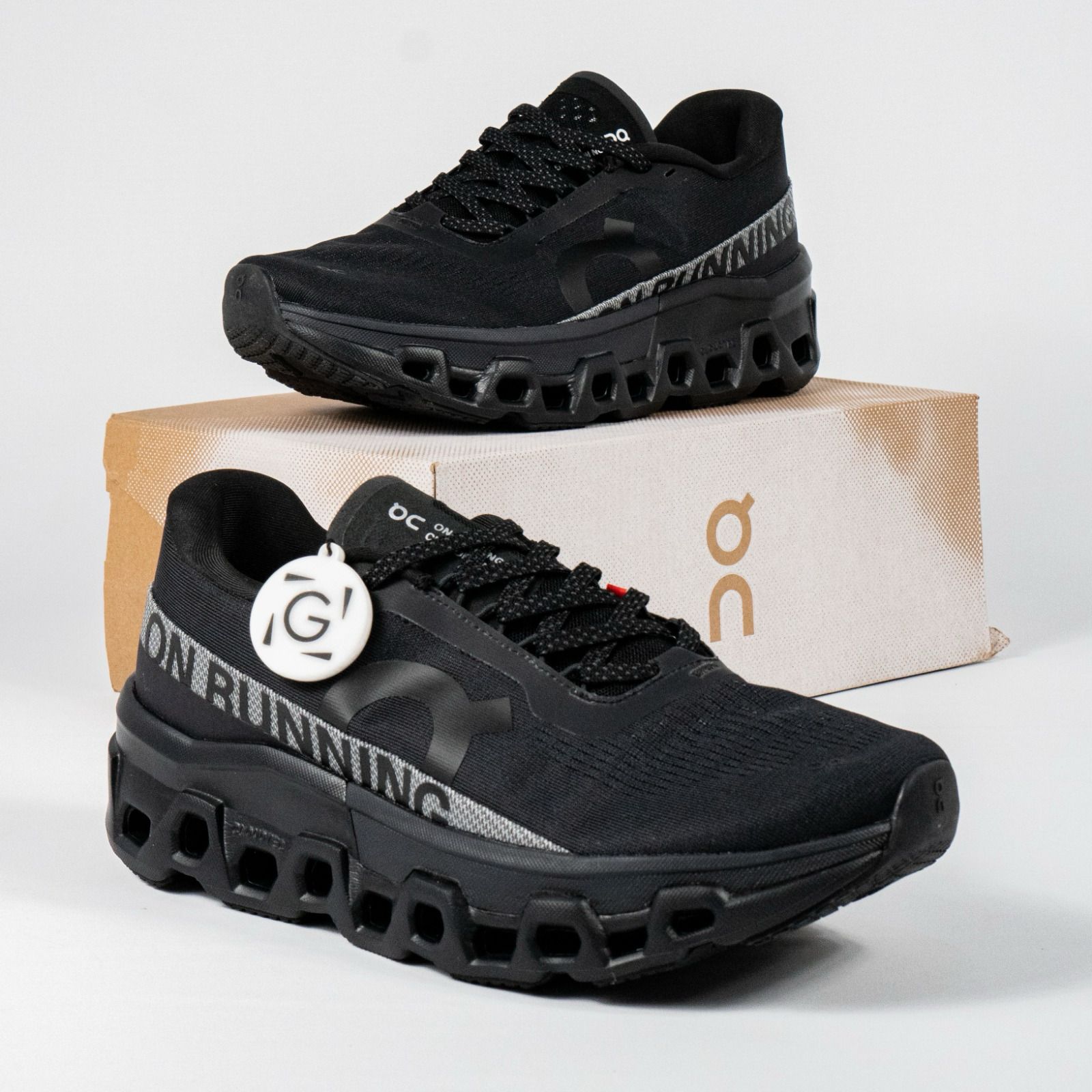 Sepatu On Running On Cloudmonster 2 Allblack Sneakers Authentic - Image 3