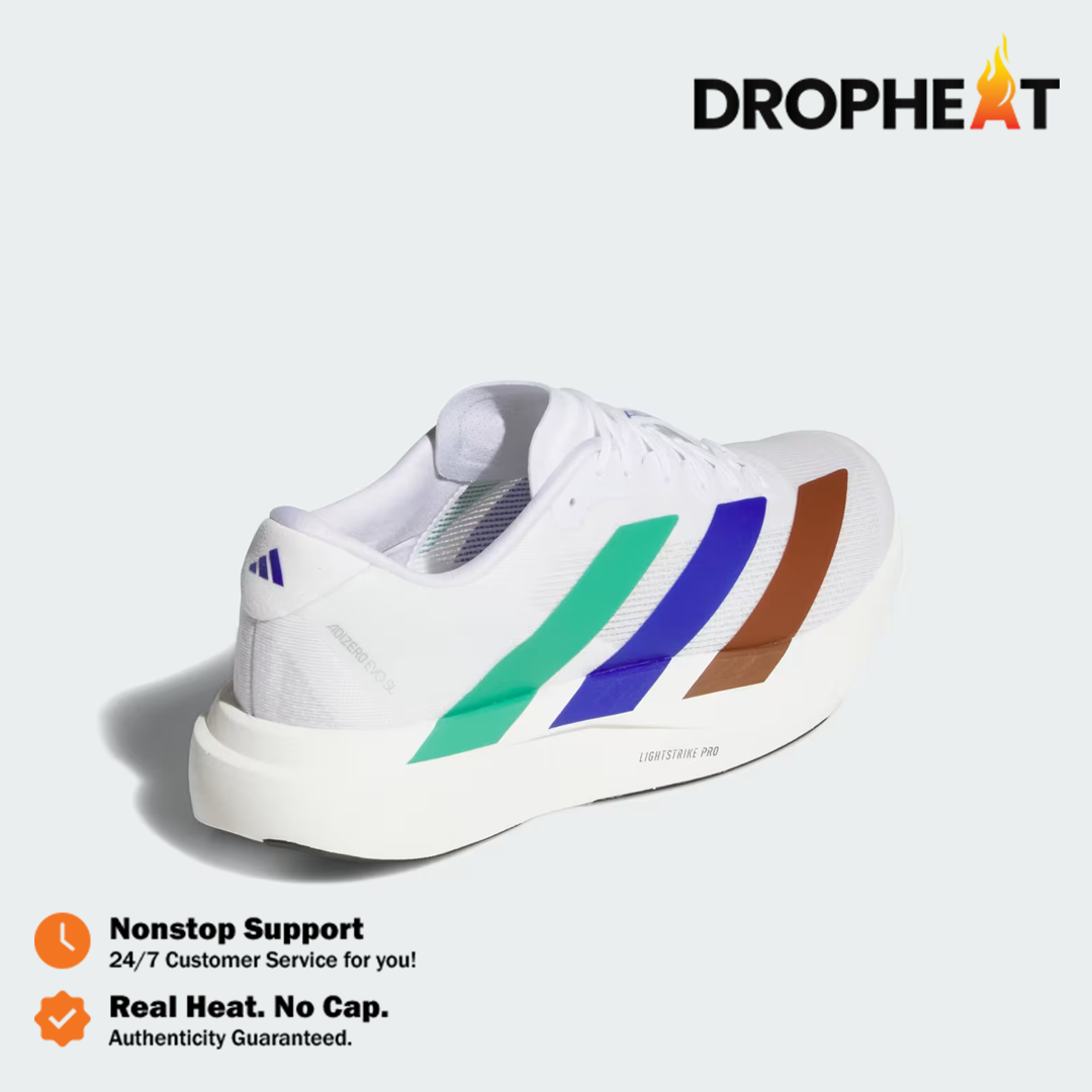 Sepatu Adidas Adizero EVO SL White Pharrel Williams White Sneakers Authentic - Image 4