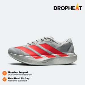 Sepatu Adidas Adizero EVO SL Silver Metallic Red Sneakers Authentic