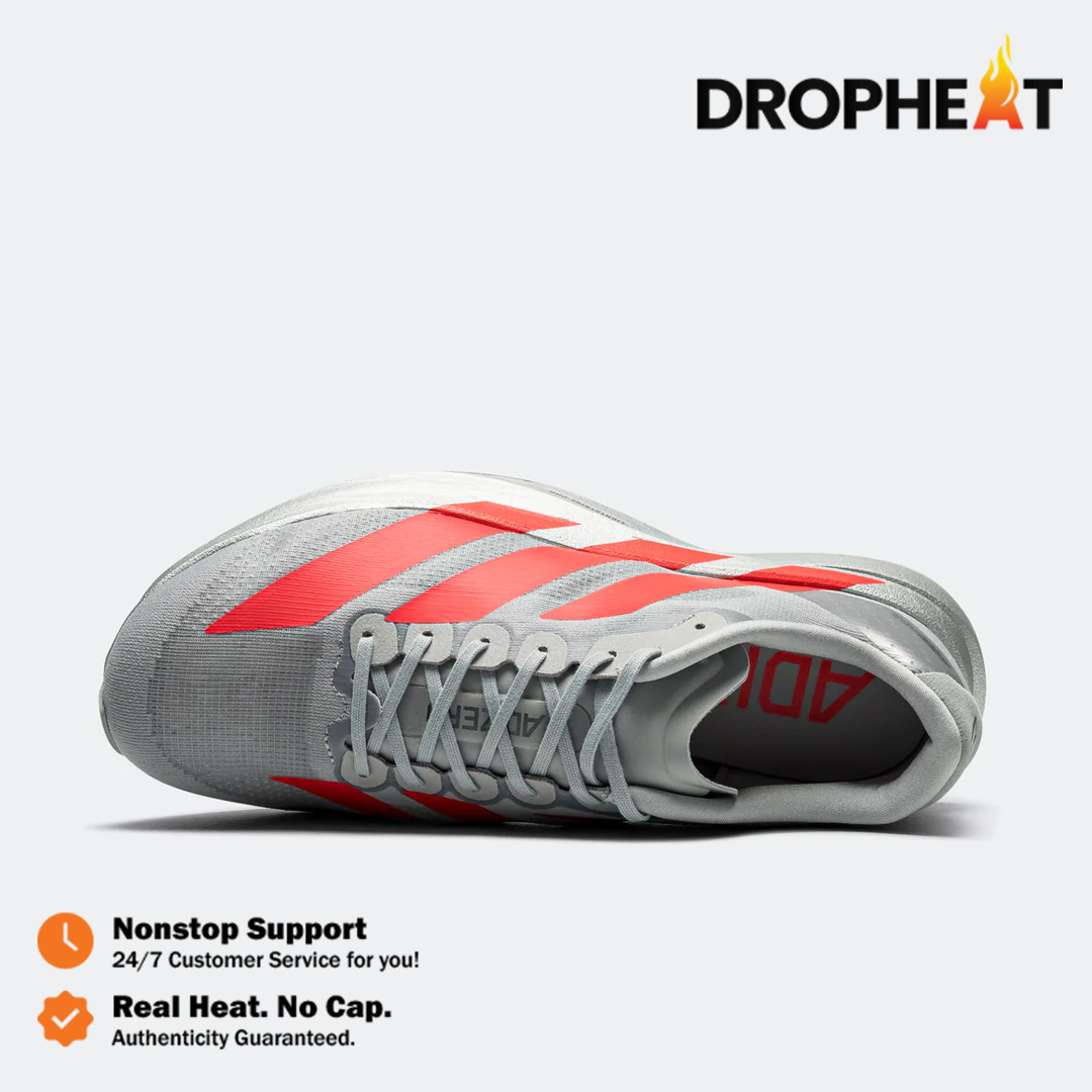 Sepatu Adidas Adizero EVO SL Silver Metallic Red Sneakers Authentic - Image 2