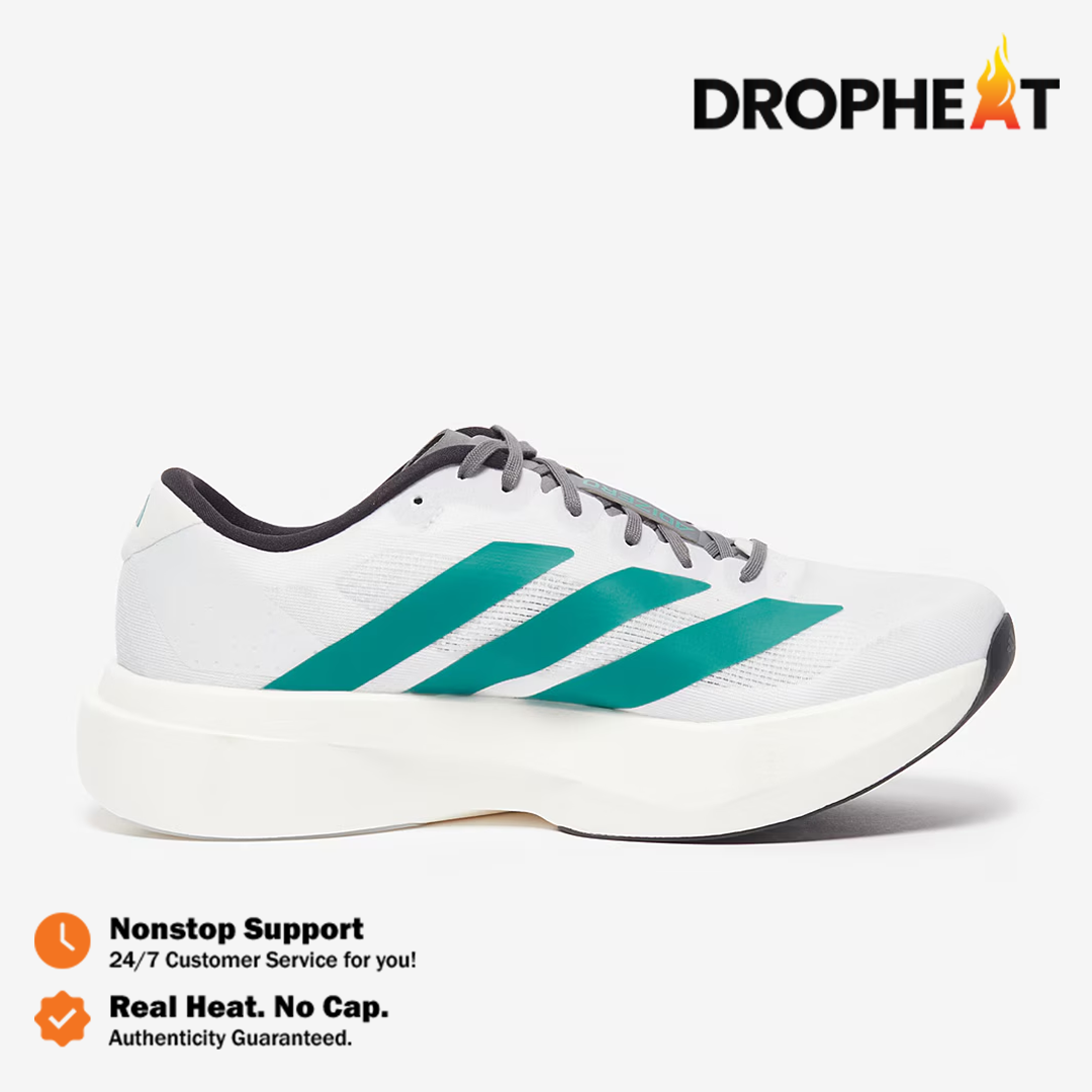 Sepatu Adidas Adizero EVO SL White Pure Teal Sneakers Authentic
