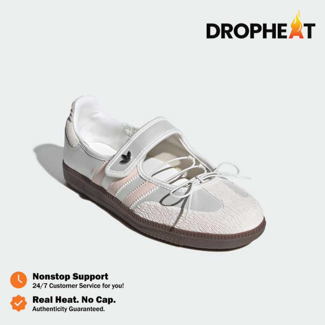 Sepatu Adidas Samba Jane Cloud White Pink Sneakers Authentic - Image 4