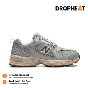 Sepatu New Balance NB 530 White Vintage Silver Metallic Moonbeam Sneakers Authentic