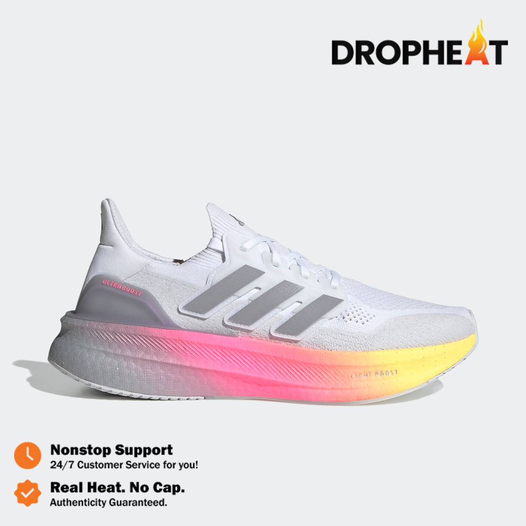 Sepatu Adidas Ultraboost 5 White Multicolor Running Sneakers Authentic