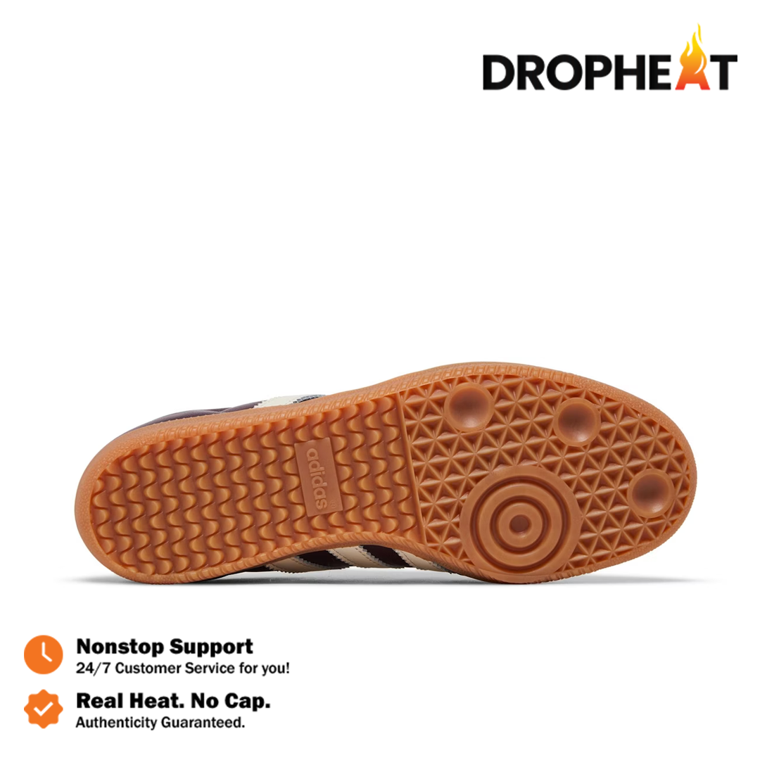 Sepatu Adidas Samba OG Burgundy Maroon Sneakers Authentic - Image 3