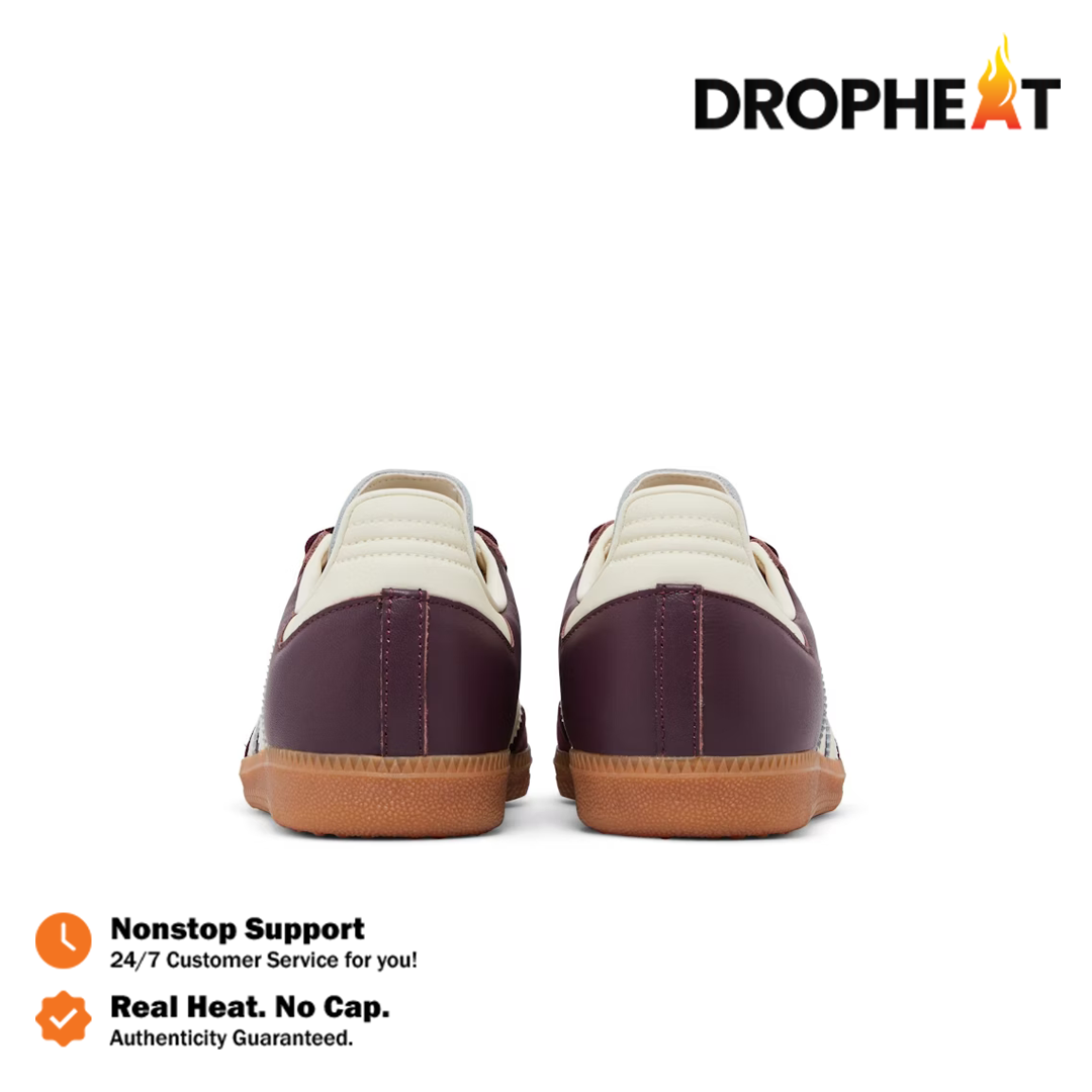 Sepatu Adidas Samba OG Burgundy Maroon Sneakers Authentic - Image 5