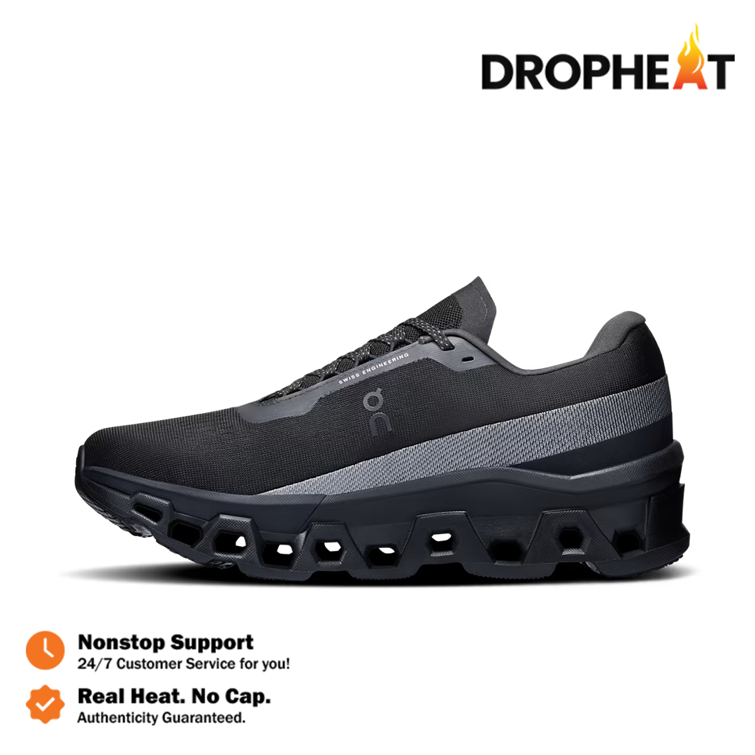 Sepatu On Running On Cloudmonster 2 Allblack Sneakers Authentic - Image 2