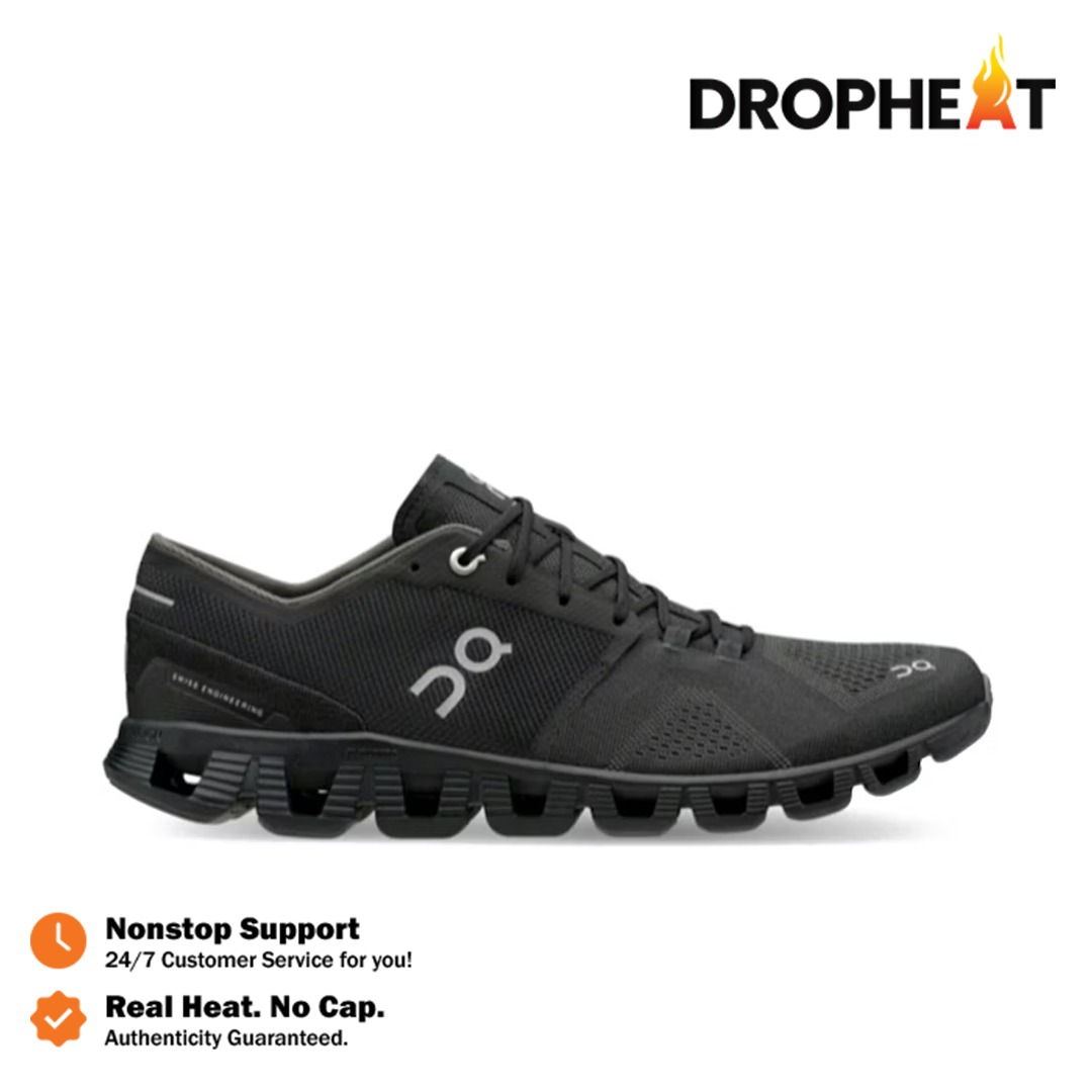 Sepatu On Cloud X Black Asphalt Casual Olahraga Pria Wanita Outdoor Indoor