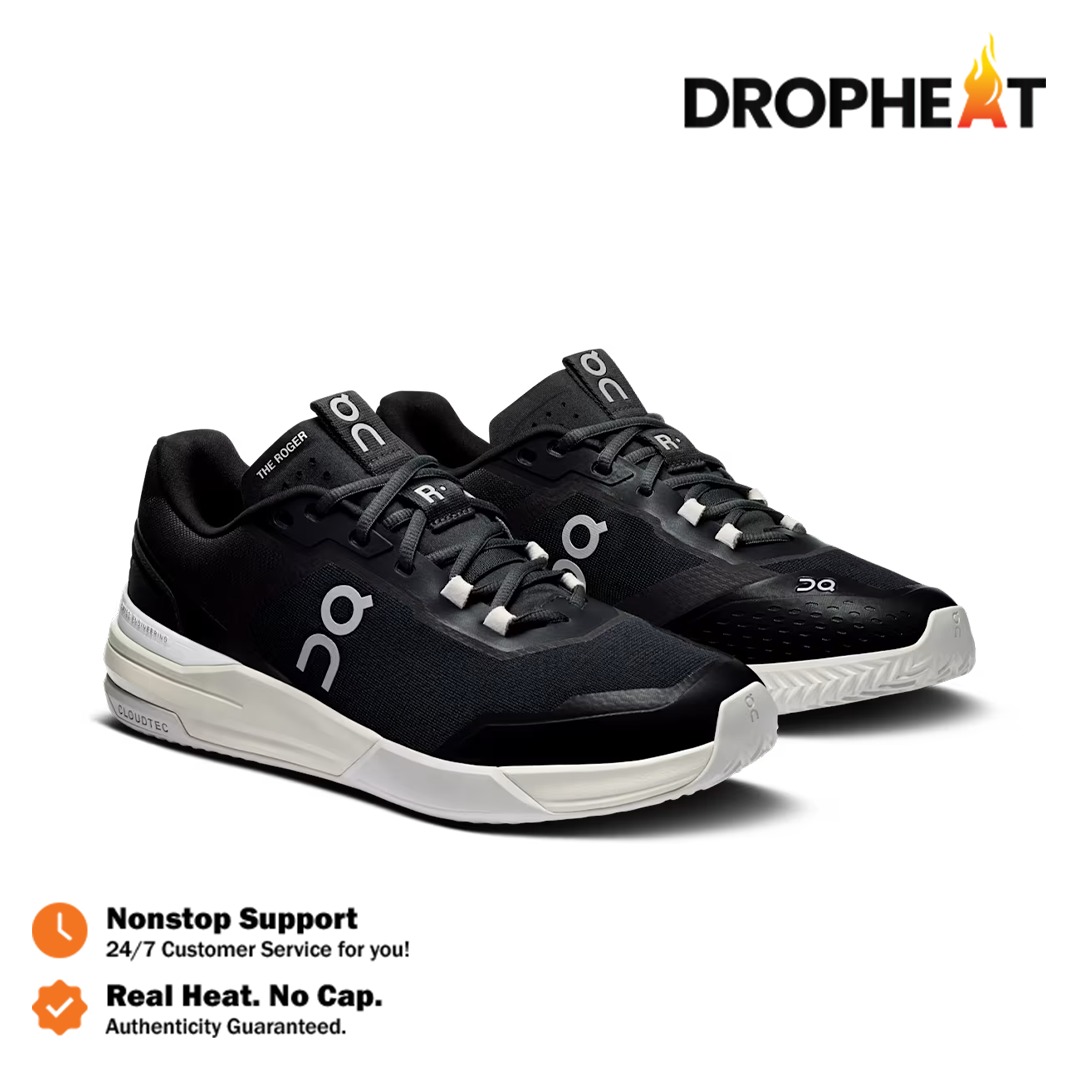 Sepatu On Cloud On The Roger Black Sneakers Casual Olahraga Wanita Pria Tennis Padel Gym Outdoor Indoor