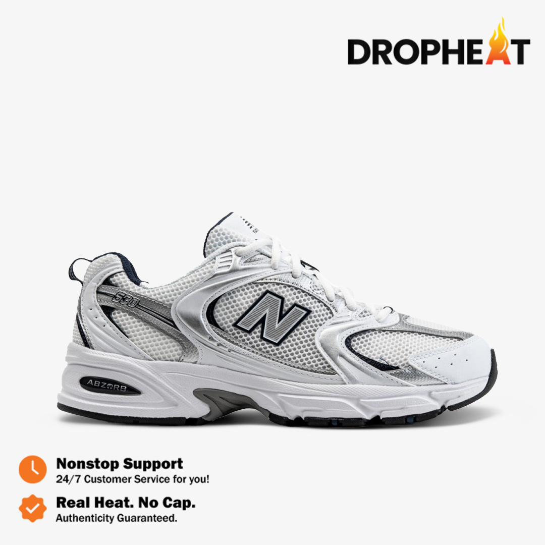 New Balance 530 White Natural Indigo White Silver Navy Blue Authentic