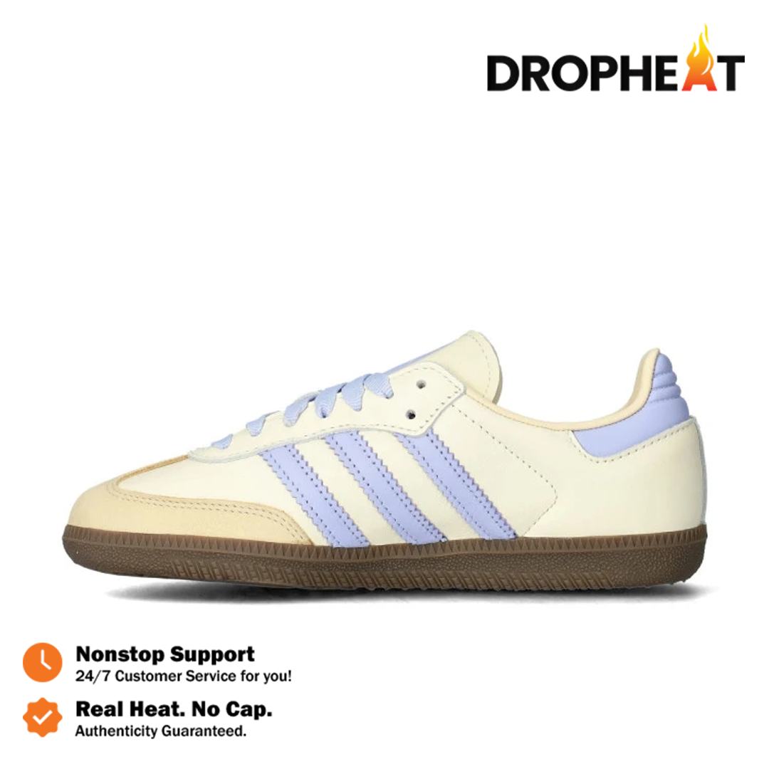 Sepatu Adidas Samba OG Cream White Violet Tone Sand Strata Sneakers Authentic - Image 2