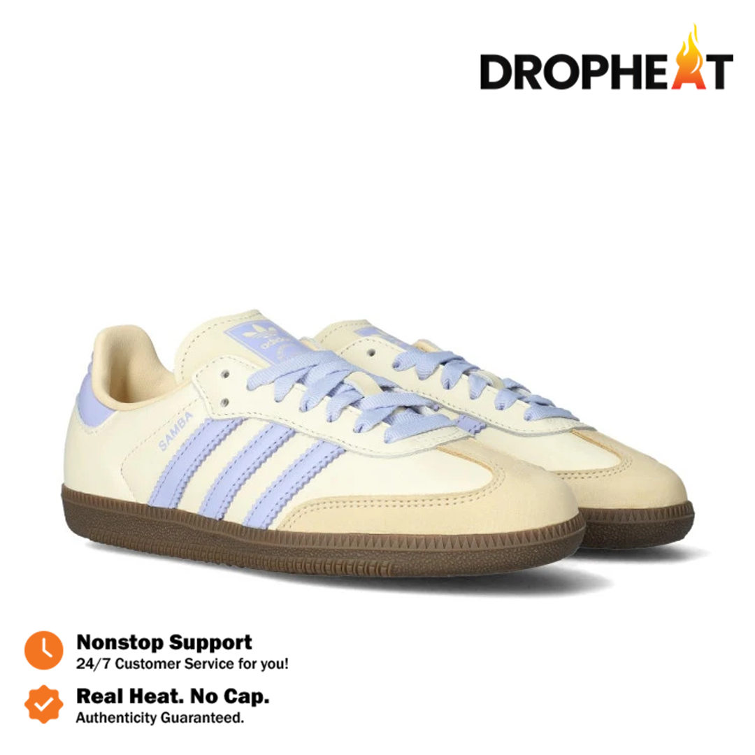 Sepatu Adidas Samba OG Cream White Violet Tone Sand Strata Sneakers Authentic - Image 5