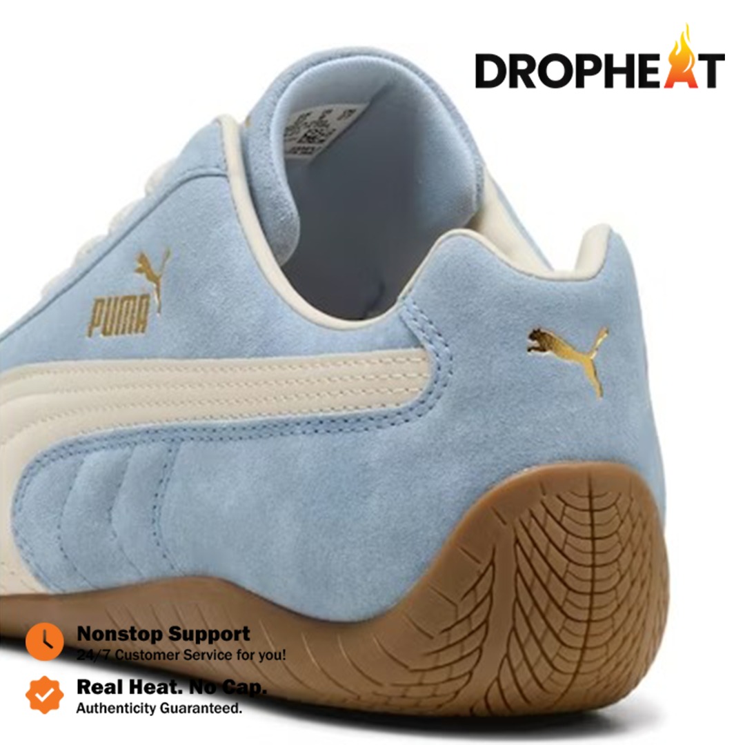 Sepatu Puma Speedcat OG Faded Haute Tropic Blue Alpine Snow Sneakers Casual Olahraga Wanita Pria Outdoor Indoor - Image 4