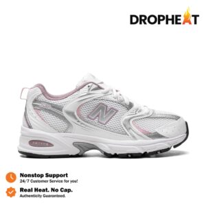 Sepatu New Balance NB 530 White Pink Silver Sneakers Casual Olahraga Wanita Pria Outdoor Indoor