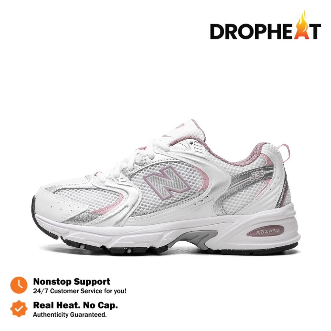 Sepatu New Balance NB 530 White Pink Silver Sneakers Casual Olahraga Wanita Pria Outdoor Indoor - Image 2