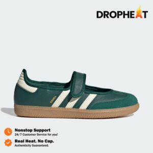 Sepatu Adidas Samba Jane Green White Gum Sneakers Casual Olahraga Wanita Pria Outdoor Indoor