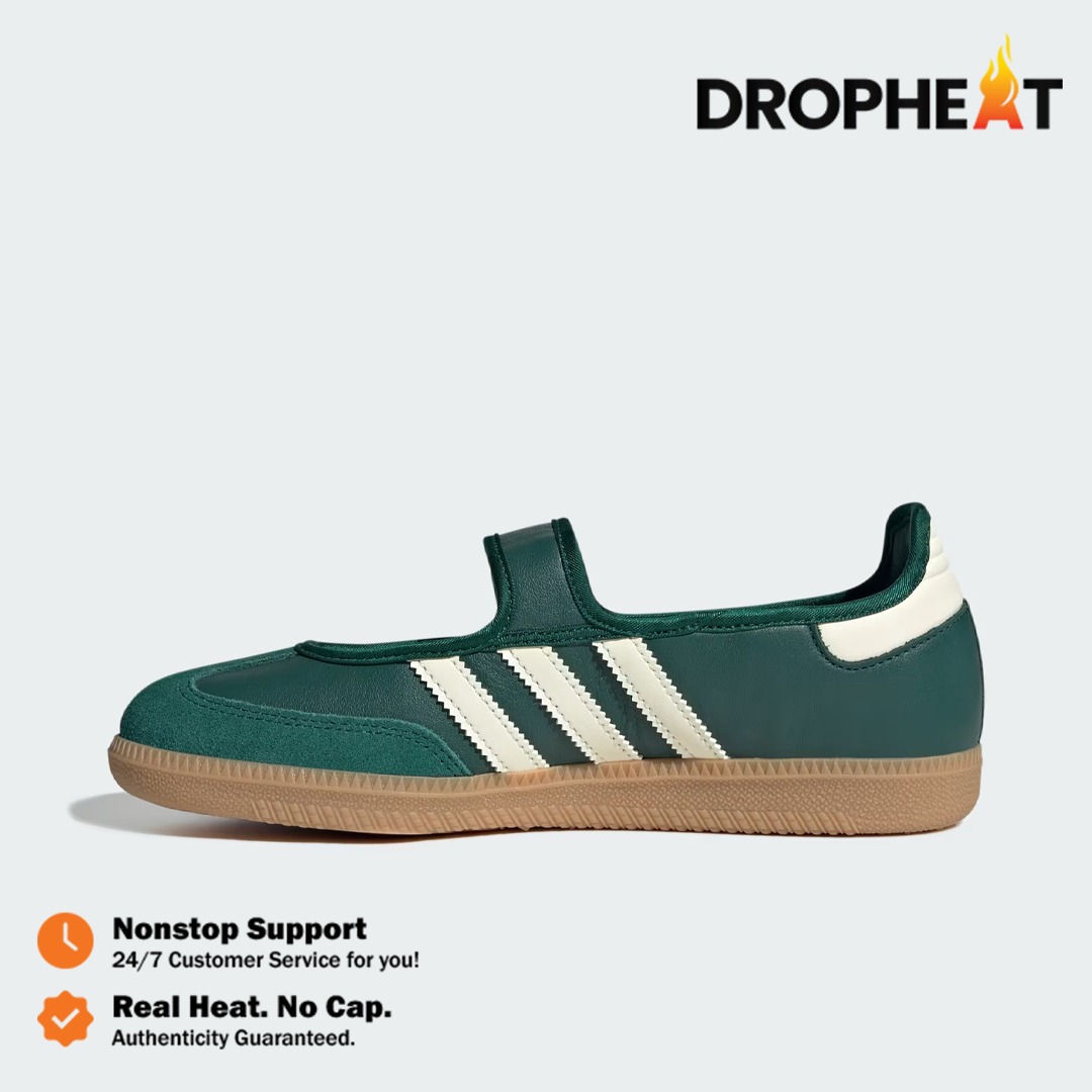 Sepatu Adidas Samba Jane Green White Gum Sneakers Casual Olahraga Wanita Pria Outdoor Indoor - Image 2