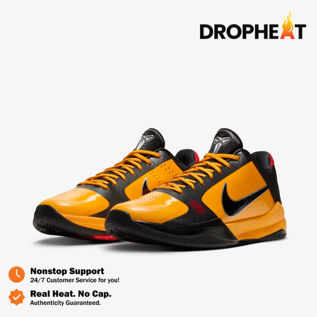 Nike Zoom Kobe 5 Protro Bruce Lee Black Metallic Noir Orange Black Red Authentic - Image 4