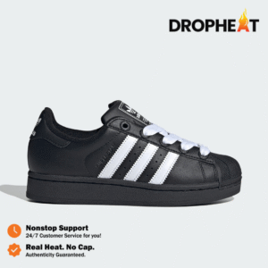 Sepatu Adidas Superstar II Core Black White Core Black Unisex Sneakers Authentic
