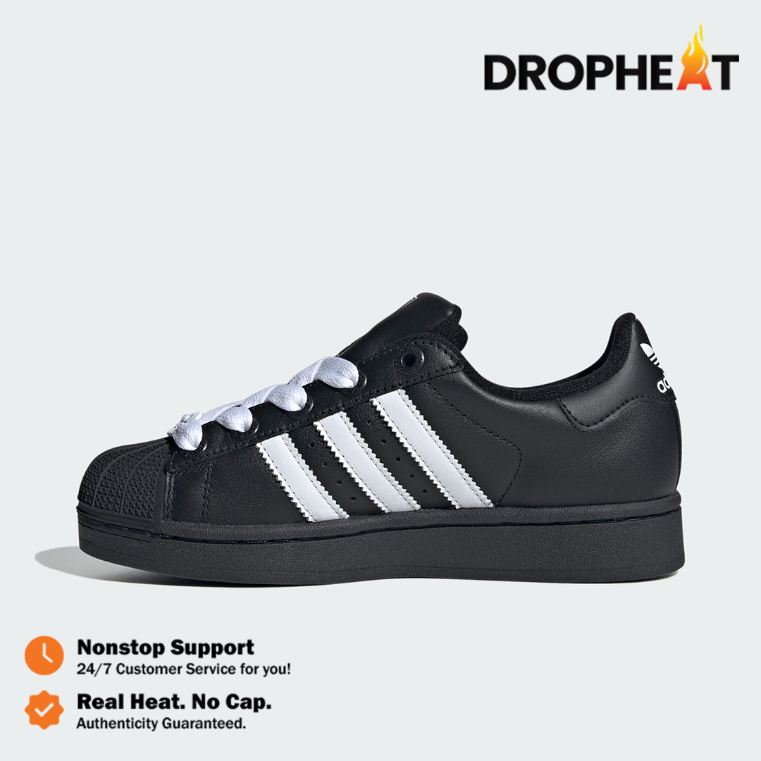 Sepatu Adidas Superstar II Core Black White Core Black Unisex Sneakers Authentic - Image 5