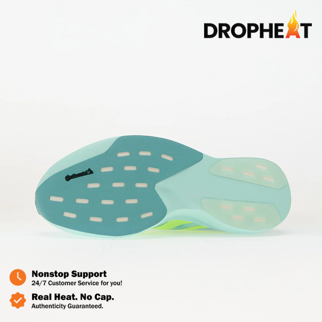 Sepatu Adidas Adizero EVO SL Semi Flash Aqua Lucid Lemon Sneakers Authentic - Image 3