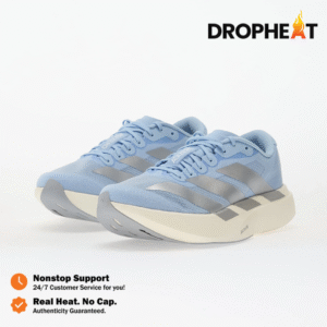 Sepatu Adidas Adizero EVO SL Glow Blue Silver Metallic White Sneakers Authentic