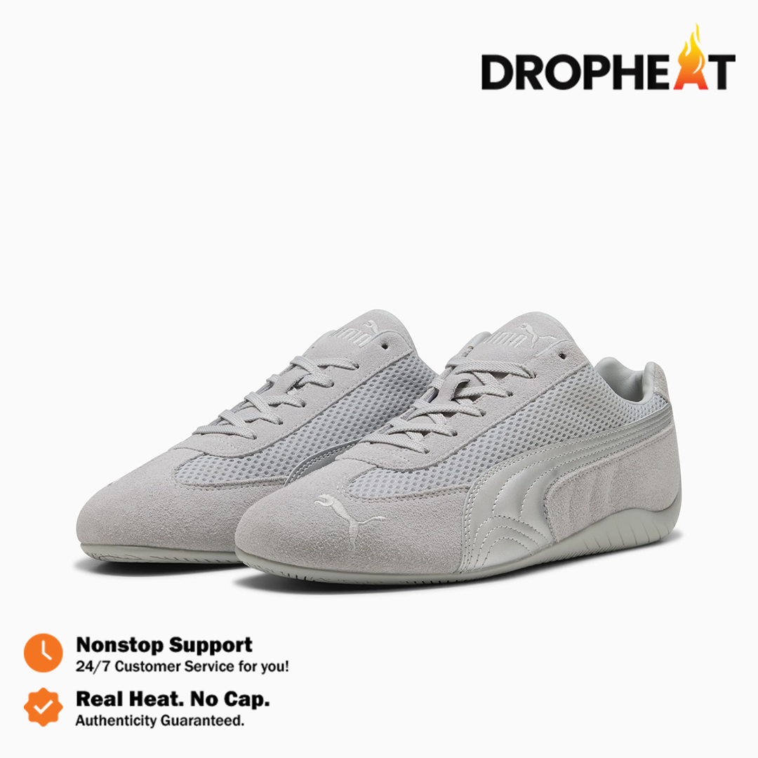 Sepatu Puma Speedcat PRM Light Grey Silver Sneakers Casual Pria Wanita Authentic