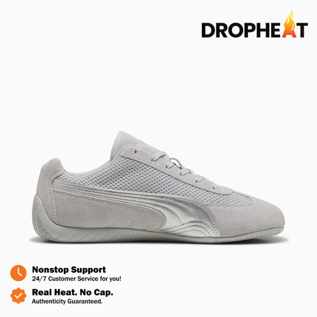Sepatu Puma Speedcat PRM Light Grey Silver Sneakers Casual Pria Wanita Authentic - Image 2