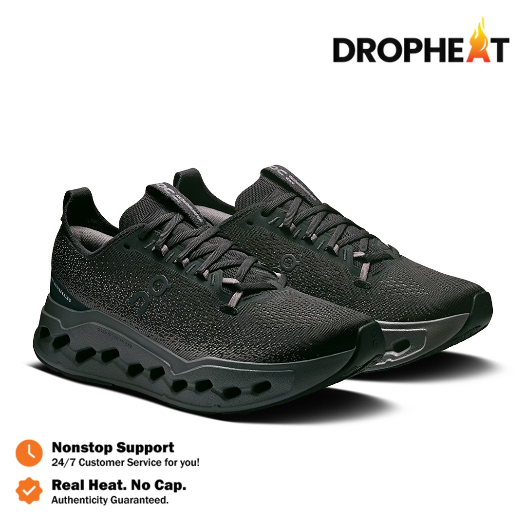 Sepatu On Cloudsurfer Max Black Eclipse Sneakers Casual Olahraga Wanita Pria Outdoor Indoor Gym Running - Image 4