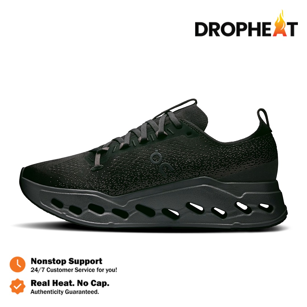 Sepatu On Cloudsurfer Max Black Eclipse Sneakers Casual Olahraga Wanita Pria Outdoor Indoor Gym Running - Image 2