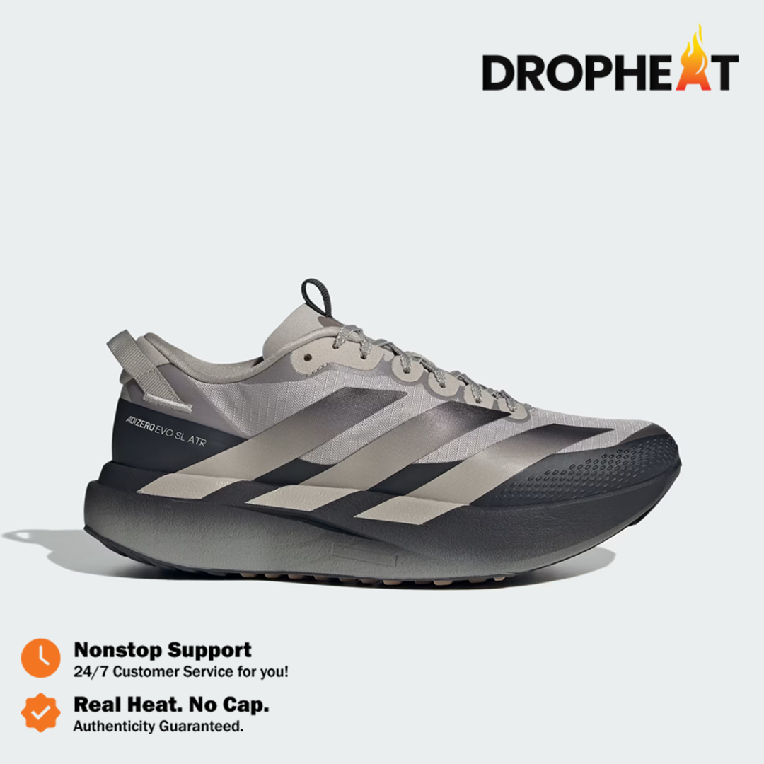 Sepatu Adidas Adizero EVO SL ATR Light Brown Silver Pebble Sneakers Authentic