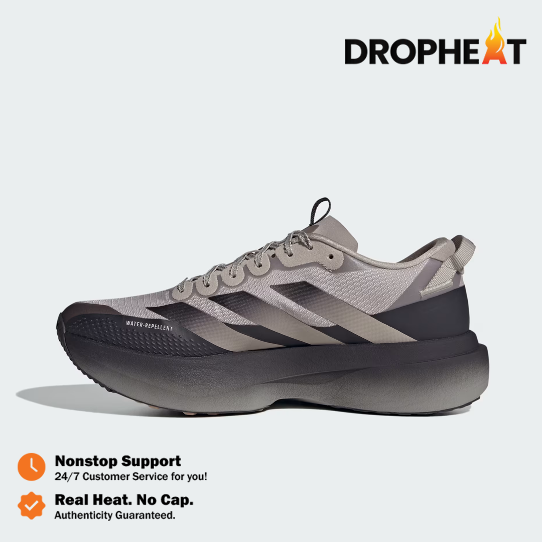 Sepatu Adidas Adizero EVO SL ATR Light Brown Silver Pebble Sneakers Authentic - Image 5