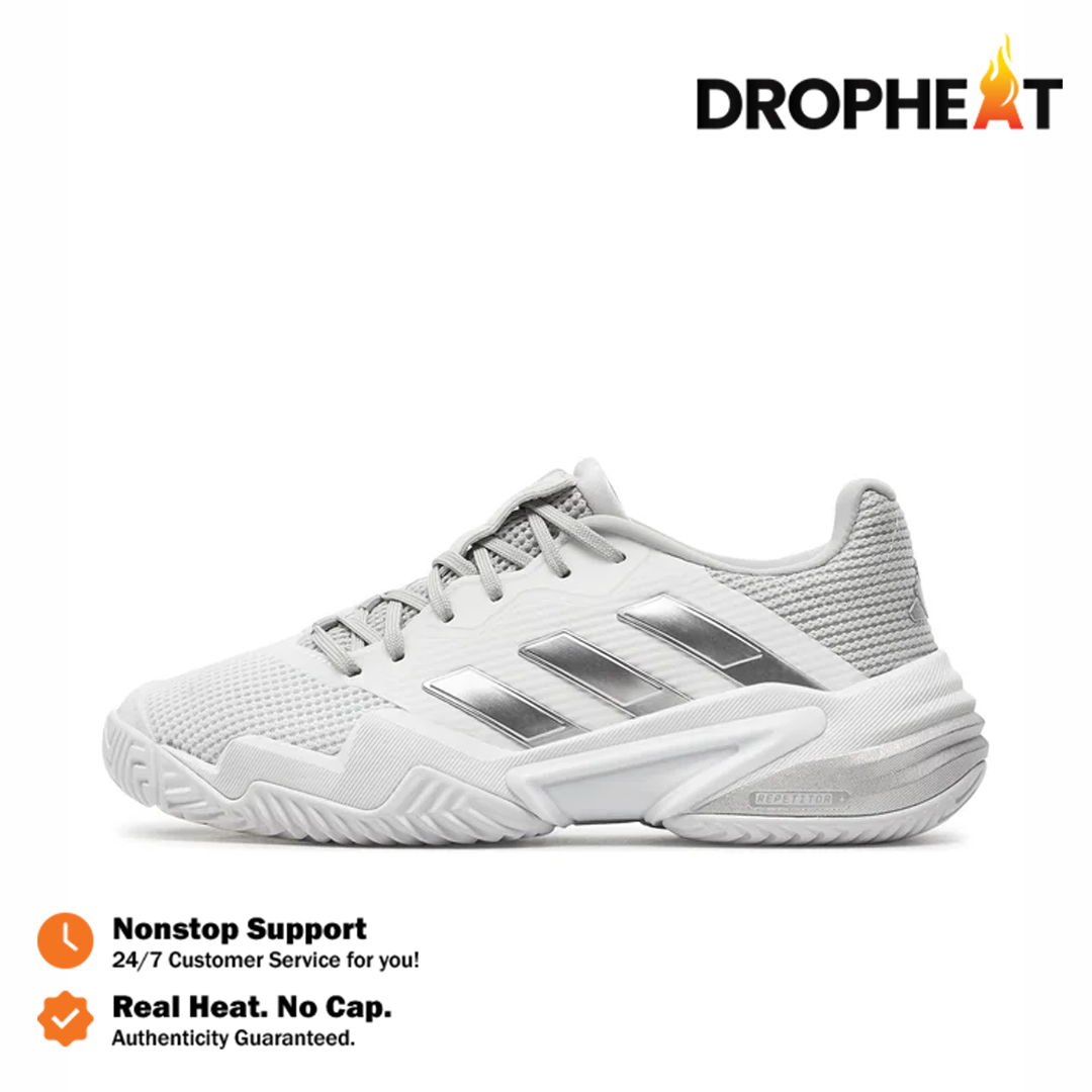 Sepatu Adidas Barricade 13 Cloud White Core Black Grey One Sneakers Authentic - Image 5